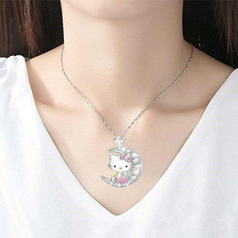 Collier Hello Kitty Lune - Enjouet