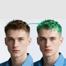 Coloration temporaire cheveux avec cire colorante vert vif et coupe texturée épineuse pour temporaire cheveux halloween