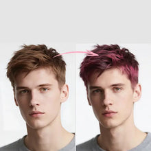 Coloration temporaire cheveux avec coupe courte texturée et teinture magenta vive pour temporaire cheveux halloween cire colorante