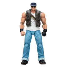 Figurine combattant escouade militaire en 1 18 avec casquette marine lunettes noires gilet gris et ceinture munition
