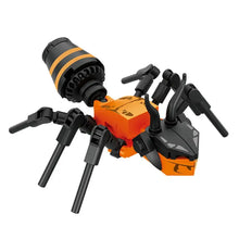 Construction lego moc insecte en plastique orange et noir avec pattes articulées pour construction lego créative