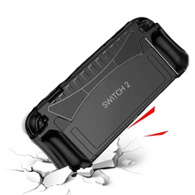 Coque ergonomique noire en tpu pour nintendo switch 2 avec grip texturé et finition mate robuste