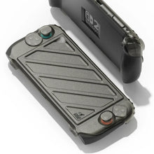 Coque standgrip savage raven pour nintendo switch 2 en gris foncé avec texture rugueuse et finition mate angulaire
