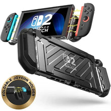 Coque supcase ub pro noire pour nintendo switch avec armure intégrée et supports joy-con pliables ergonomiques