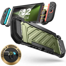 Coque supcase ub pro olive vert et noir pour nintendo switch avec protection rigide et supports joy-con pliables intégrés