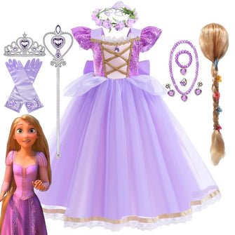 Costume de princesse Raiponce Enfant Robe de bal - Enjouet