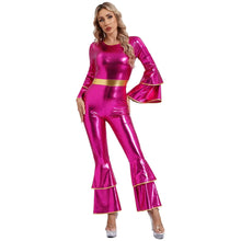 Costume métallique brillante Disco Femme - Enjouet