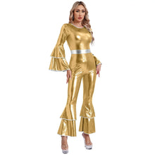 Costume métallique brillante Disco Femme - Enjouet