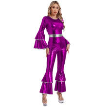 Costume métallique brillante Disco Femme - Enjouet