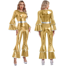 Costume métallique brillante Disco Femme - Enjouet