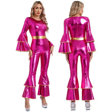 Costume métallique brillante Disco Femme - Enjouet