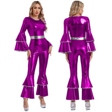 Costume métallique brillante Disco Femme - Enjouet