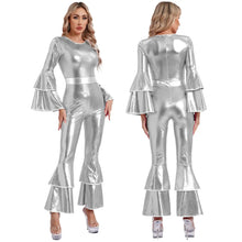 Costume métallique brillante Disco Femme - Enjouet