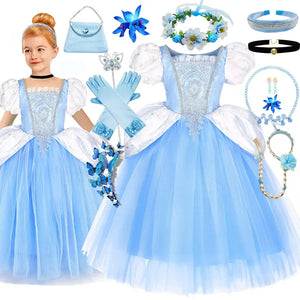 Costume Robe Bleue Princesse du bal enchanté