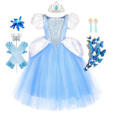 Costume Robe Bleue Princesse Cendrillon - Enjouet