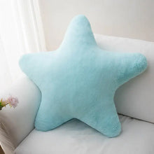 Coussin décoratif en forme d’étoile bleu clair doux et moelleux idéal pour coin lecture et magasins de jouets