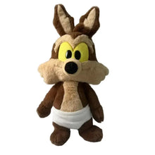 Peluche coyote wile e de 40 cm idéale pour coin lecture avec hauteur annoncée fidèle au personnage cartoon
