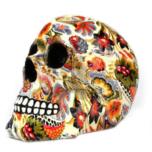 Crâne en résine fleurs colorées - Enjouet