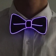 Cravate lumineuse de fête modèle B avec fil électroluminescent noir à clignotement lent pour un look moderne