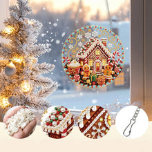 Kit créatif de Noël pain d’épices en perles décoratives rouges or blanches et marron pour suspension festive