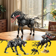 Cheval mutant noir venom lego avec langue rouge et yeux blancs en éléments mobiles 998 pièces Créature Alien 2 en 1
