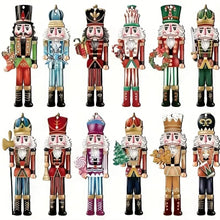 Lot de 12 casse-noisettes décoratifs en bois pour noël avec déguisement carnaval coloré trouvable en magasins de jouets