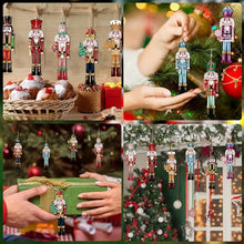 Lot de 12 casse-noisettes décoratifs en bois colorés en tenue militaire traditionnelle pour noël et magasins de jouets