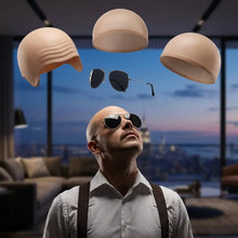 Beige silicone bonnets effet crâne chauve avec surface texturée et forme courbée lot de 4 pour halloween