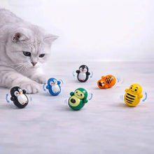 Lot de 5 jouets culbuto pour chat en plastique coloré avec motifs variés envoyés aléatoirement