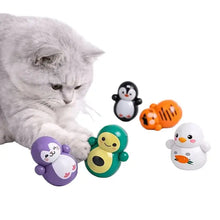Lot de 5 jouets culbuto en bois aux motifs variés envoyés aléatoirement avec designs colorés animaux et légumes