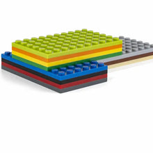Lot de 5 plaques de construction 6 × 10 en lego baseplates empilées aux couleurs vives parfait pour magasins de jouets