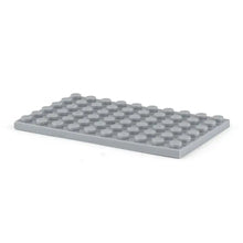 Lot de 5 plaques de construction 6 × 10 en plastique gris avec grille de pastilles pour figurines marvel et magasins de jouets