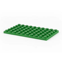 Lot de 5 plaques de construction vertes en plastique 6 × 10 avec grille de plots adaptées aux magasins de jouets