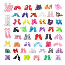 Lot de 50 paires de chaussures en plastique colorées pour poupée 30 cm idéal pour déguisement carnaval et magasins de jouets