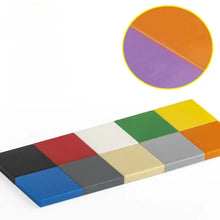 Ensemble de 50 tuiles lisses 2 × 2 en plastique coloré pour construction lisses et déguisement carnaval