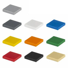 Lot de 50 tuiles lisses 2x2 en lego de couleurs variées pour construction lisses et déguisement carnaval