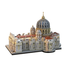Détail d’une construction basilique saint-pierre en lego avec 3024 pièces dans le jeu de construction basilique saint-pierre