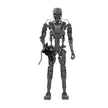 Figurine articulée grise t-800 robot endosquelette en plastique avec arme détaillée jeu de construction robot endosquelette 1395 pièces