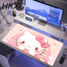 Tapis de souris grand format petit chat kawaii rose avec surface douce et design cartoon hello kitty