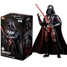 Figurines guerre darth vader noir et rouge avec finition brillante tenant un sabre laser rouge brillant jeux de construction