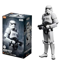Figurines guerre star wars stormtrooper en plastique blanc en armure complète avec blaster dans jeux de construction