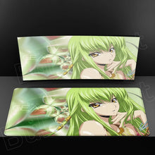 Illustration d héroïne aux cheveux verts sur tapis de souris xxl rectangulaire et surface brillante