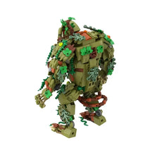 Jeu de construction monstre des marais à lallure fantastique en lego vert olive avec vignes et feuilles décoratives