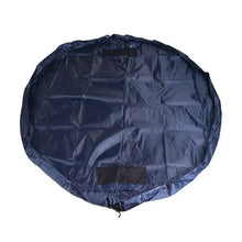 Tapis sac de rangement pour jouets bleu marine imperméable avec coutures renforcées et cordon de serrage variante disponible
