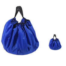 Tapis sac de rangement pour jouets 150 cm bleu avec poignées noires variante disponible pour déguisement carnaval