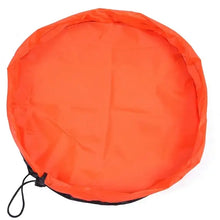 Tapis sac de rangement pour jouets de 150 cm orange rond pliable avec cordon noir variante disponible pour déguisement carnaval
