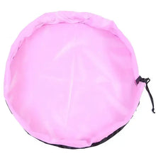 Tapis sac de rangement pour jouets de 150 cm en rose avec bordure noire et cordon de serrage variante disponible idéale déguisement carnaval