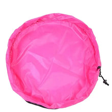 Tapis sac de rangement pour jouets 150 cm rose vif en nylon brillant avec bordure en mesh noir variante disponible idéal déguisement carnaval