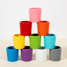 Jeu de tri des couleurs montessori en bois avec gobelets empilables arc-en-ciel idéal pour magasins de jouets