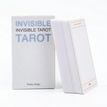 Jeu de tarot vierge à personnaliser en blanc minimaliste avec bordures orange et boîte invisible tarot by pietro alligo univers graphique projet artistique personnel poids total
